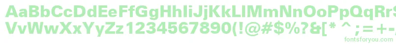 Шрифт ZurichBlackBt – зелёные шрифты