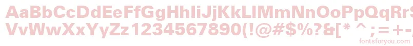 Шрифт ZurichBlackBt – розовые шрифты