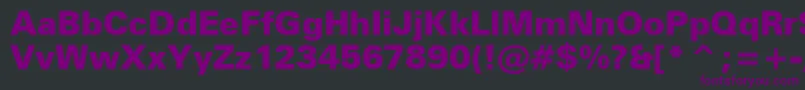 ZurichBlackBt Font – Purple Fonts on Black Background