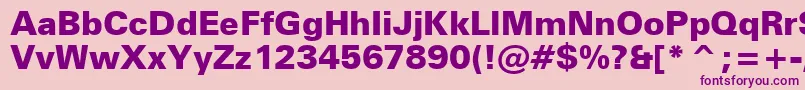 Шрифт ZurichBlackBt – фиолетовые шрифты на розовом фоне