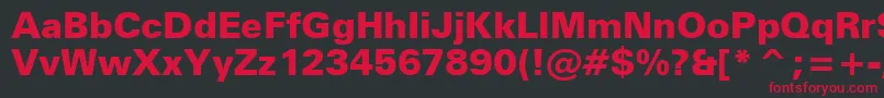 Шрифт ZurichBlackBt – красные шрифты на чёрном фоне