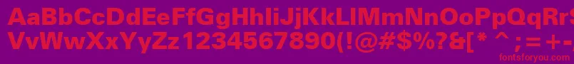 ZurichBlackBt-Schriftart – Rote Schriften auf violettem Hintergrund