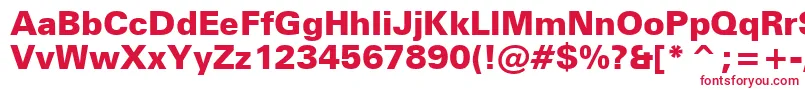 Шрифт ZurichBlackBt – красные шрифты