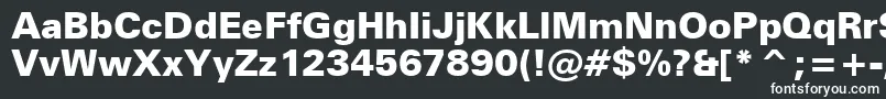 Шрифт ZurichBlackBt – белые шрифты на чёрном фоне