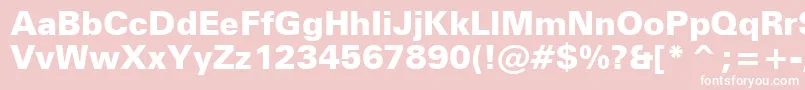 フォントZurichBlackBt – ピンクの背景に白い文字