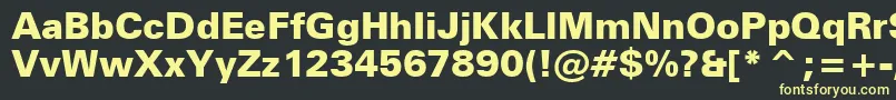 Шрифт ZurichBlackBt – жёлтые шрифты на чёрном фоне