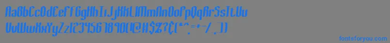 フォントBewildet – 灰色の背景に青い文字