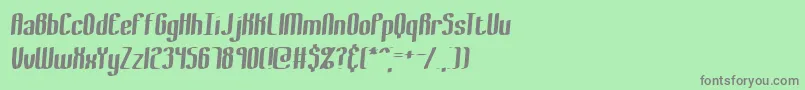 フォントBewildet – 緑の背景に灰色の文字