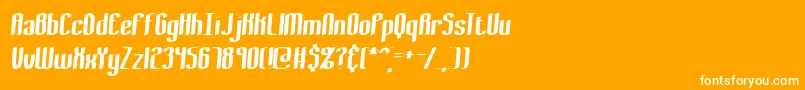 Шрифт Bewildet – белые шрифты на оранжевом фоне