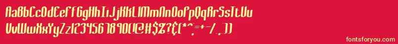 Bewildet Font – Yellow Fonts on Red Background