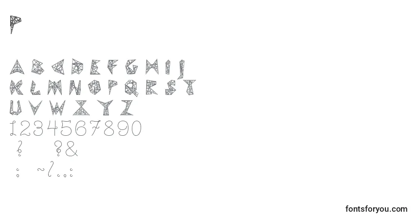 Czcionka Pylon – alfabet, cyfry, specjalne znaki