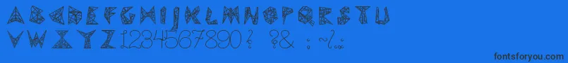 Pylon Font – Black Fonts on Blue Background