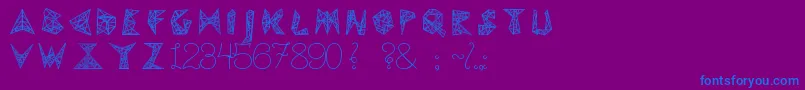 Pylon Font – Blue Fonts on Purple Background