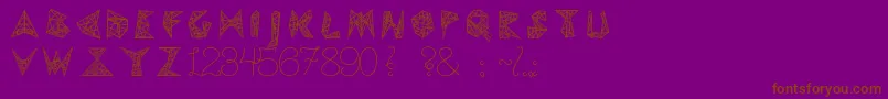 Pylon Font – Brown Fonts on Purple Background