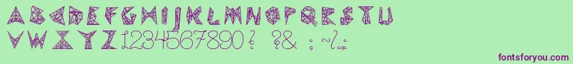 Pylon Font – Purple Fonts on Green Background