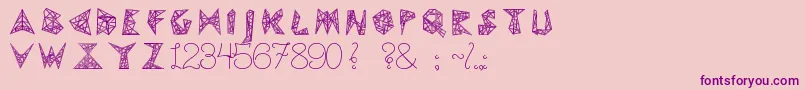 Pylon Font – Purple Fonts on Pink Background