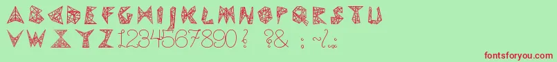 Pylon Font – Red Fonts on Green Background