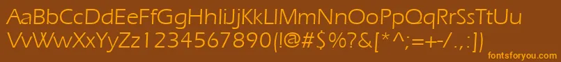 Erien Font – Orange Fonts on Brown Background
