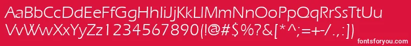 フォントErien – 赤い背景に白い文字