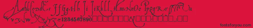 Ludovicos Font – Black Fonts on Red Background