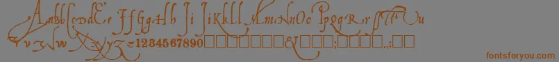 Ludovicos Font – Brown Fonts on Gray Background