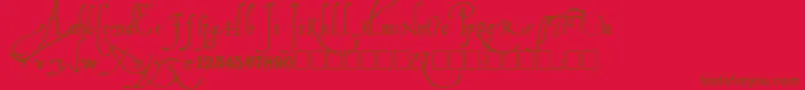 Ludovicos Font – Brown Fonts on Red Background