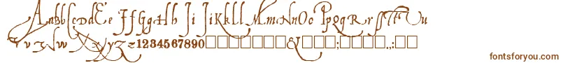 Шрифт Ludovicos – коричневые шрифты на белом фоне