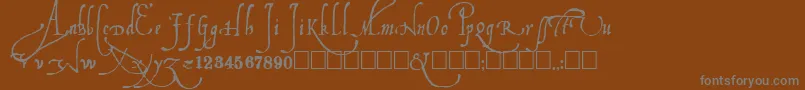 Ludovicos Font – Gray Fonts on Brown Background