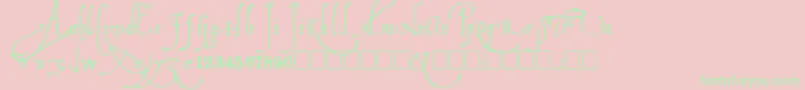 Ludovicos Font – Green Fonts on Pink Background