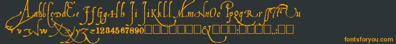 Ludovicos Font – Orange Fonts on Black Background