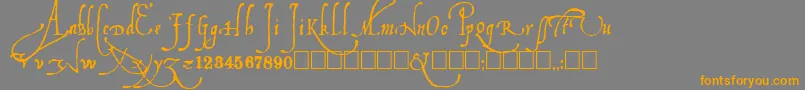 Ludovicos Font – Orange Fonts on Gray Background
