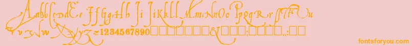 Ludovicos Font – Orange Fonts on Pink Background