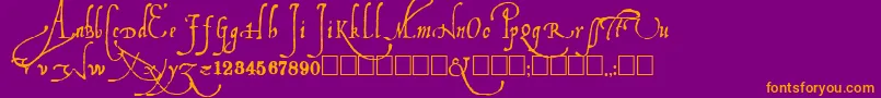 Ludovicos Font – Orange Fonts on Purple Background