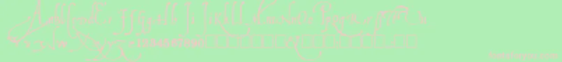 Ludovicos Font – Pink Fonts on Green Background