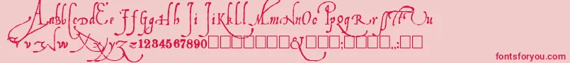Ludovicos Font – Red Fonts on Pink Background