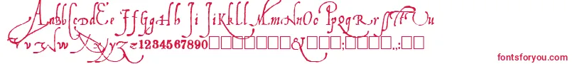 Ludovicos Font – Red Fonts on White Background