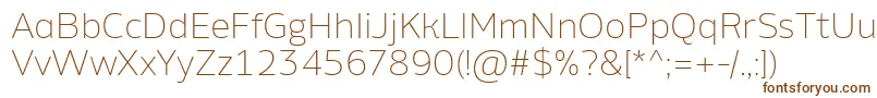 AminoAltExtralight Font – Brown Fonts on White Background