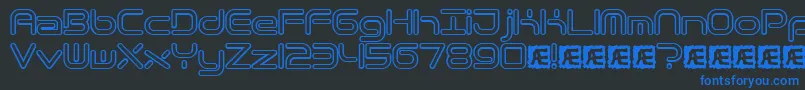 Quantrh Font – Blue Fonts on Black Background