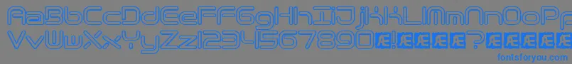 Quantrh Font – Blue Fonts on Gray Background