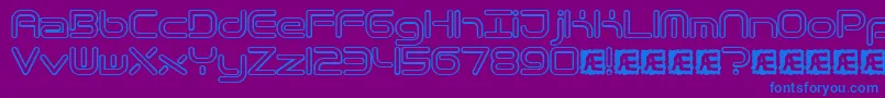 Quantrh Font – Blue Fonts on Purple Background