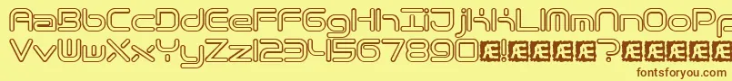 Quantrh Font – Brown Fonts on Yellow Background