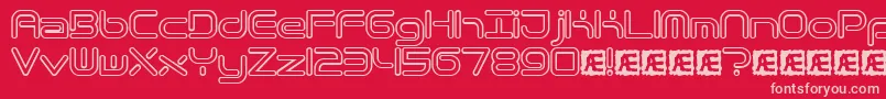 Quantrh Font – Pink Fonts on Red Background