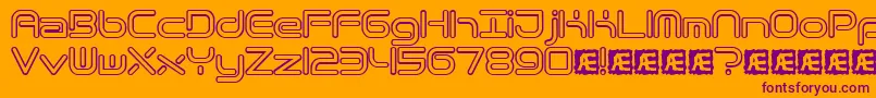 Quantrh Font – Purple Fonts on Orange Background