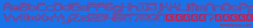 Quantrh Font – Red Fonts on Blue Background
