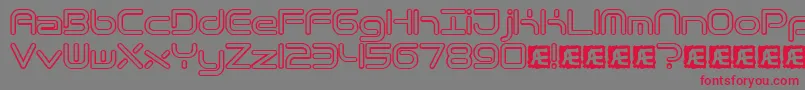 Quantrh Font – Red Fonts on Gray Background