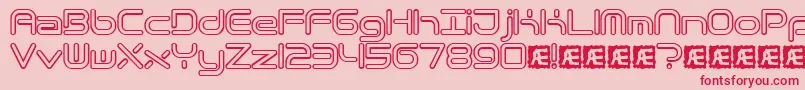 Quantrh Font – Red Fonts on Pink Background