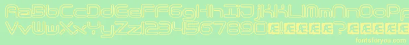 Quantrh Font – Yellow Fonts on Green Background