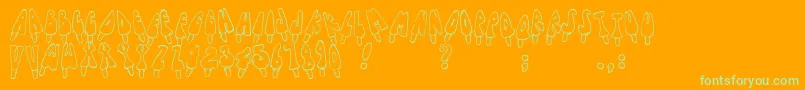 Jennas Popsicles Font – Green Fonts on Orange Background