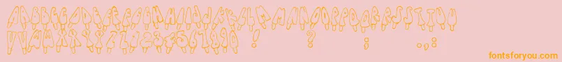 Jennas Popsicles Font – Orange Fonts on Pink Background