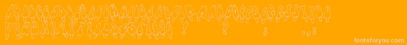 Jennas Popsicles Font – Pink Fonts on Orange Background